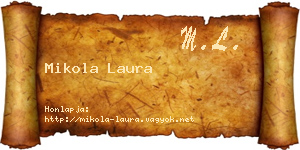 Mikola Laura névjegykártya